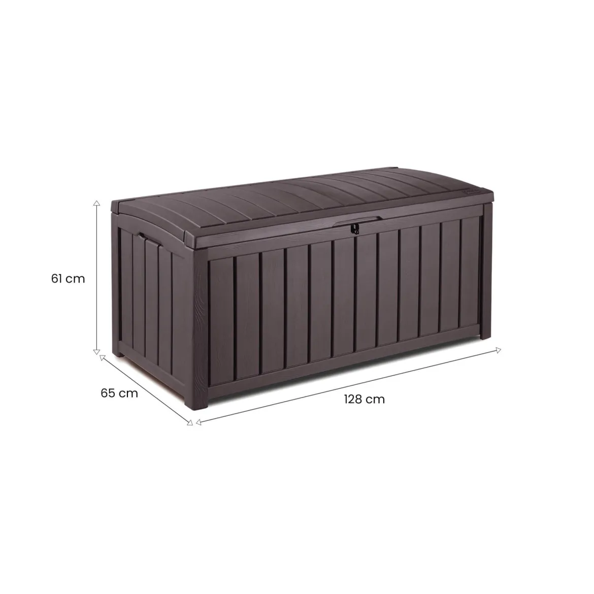 Cassapanca outdoor resistente 128x65x61h cm marrone - Sorel