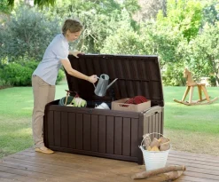 Cassapanca outdoor resistente 128x65x61h cm marrone - Sorel