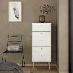 Cassettiera alta bianca 50x120h cm - Yaounde