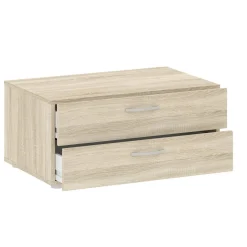 Cassettiera bassa rovere 74x35h cm - Piatto