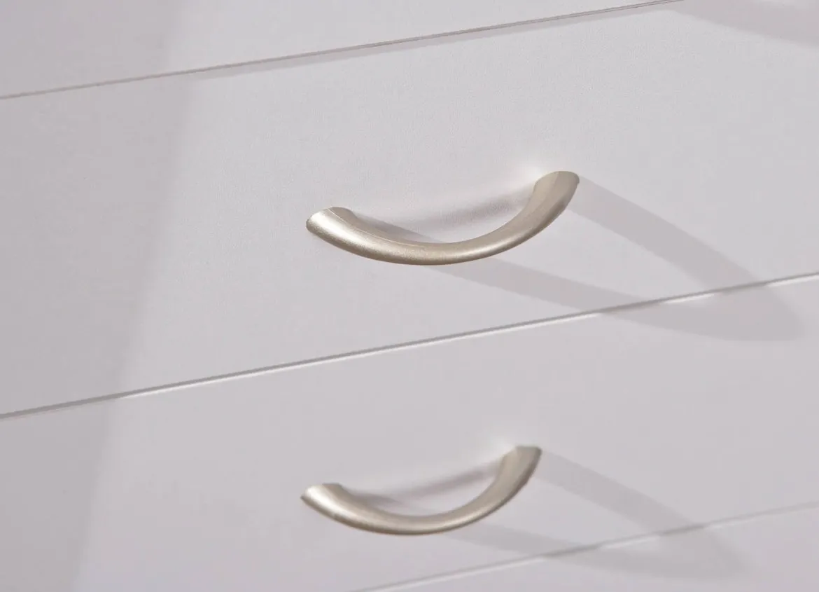 Cassettiera Bianco 4 Cassetti Apertura Scorrevole 40x36x65h cm, Chiusura Scorrevole - Manco