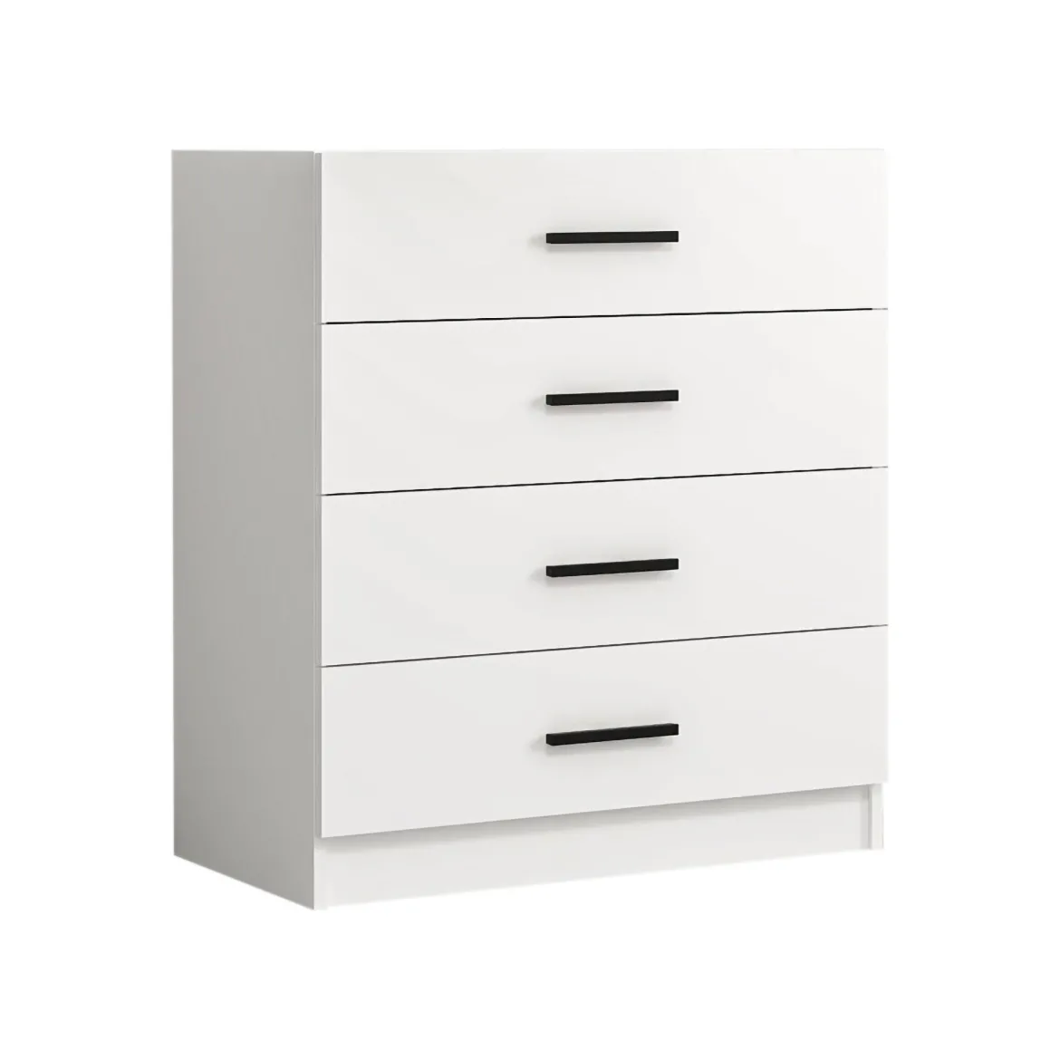 Cassettiera Bianco 6 Cassetti Apertura Scorrevole 36x40x65h cm, Chiusura Scorrevole - Lubrense