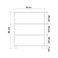 Cassettiera camera da letto quercia 80x95h cm - Dacia