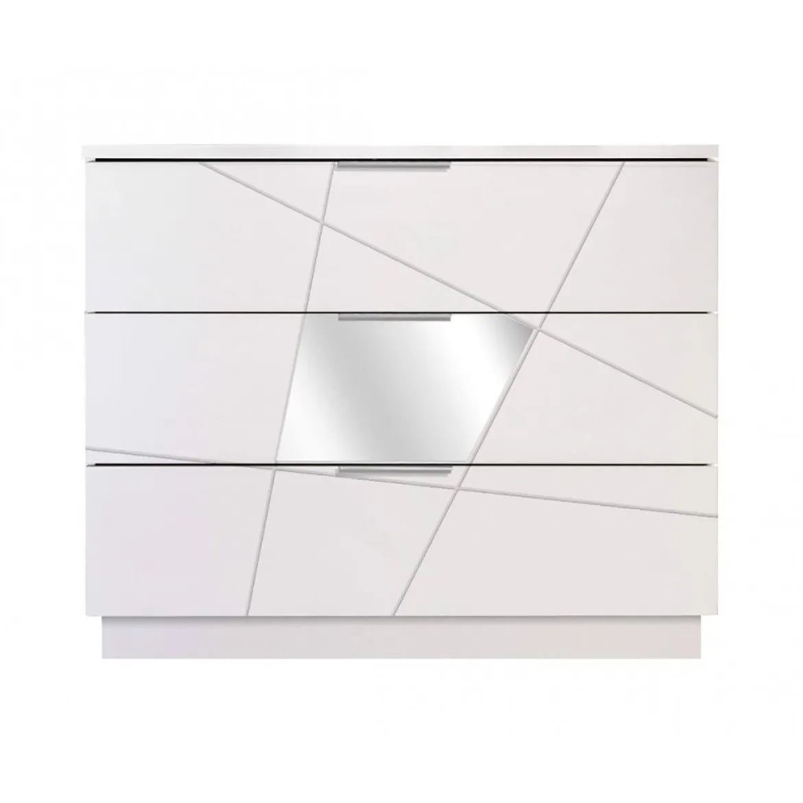 Cassettiera 3 cassetti bianca 104x85h cm - Nilam