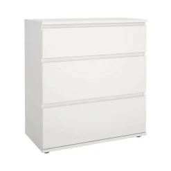 Cassettiera 3 cassetti bianca 76x83h cm - Aski