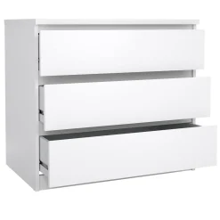 Cassettiera 3 cassetti bianca lucida 77x68h cm - Kajiki