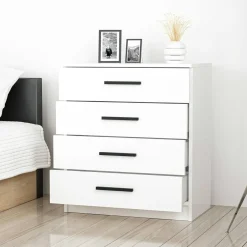 Cassettiera 4 cassetti bianca 70x42h cm - Kalmaegi