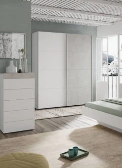Cassettiera 5 cassetti bianca 61x118h cm - Armo