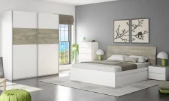 Cassettiera 5 cassetti bianca e rovere 61x109h cm - Amazon