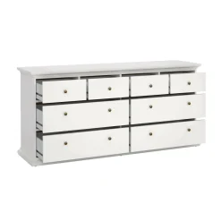 Cassettiera 8 cassetti bianca 183x86h cm - Asiagela