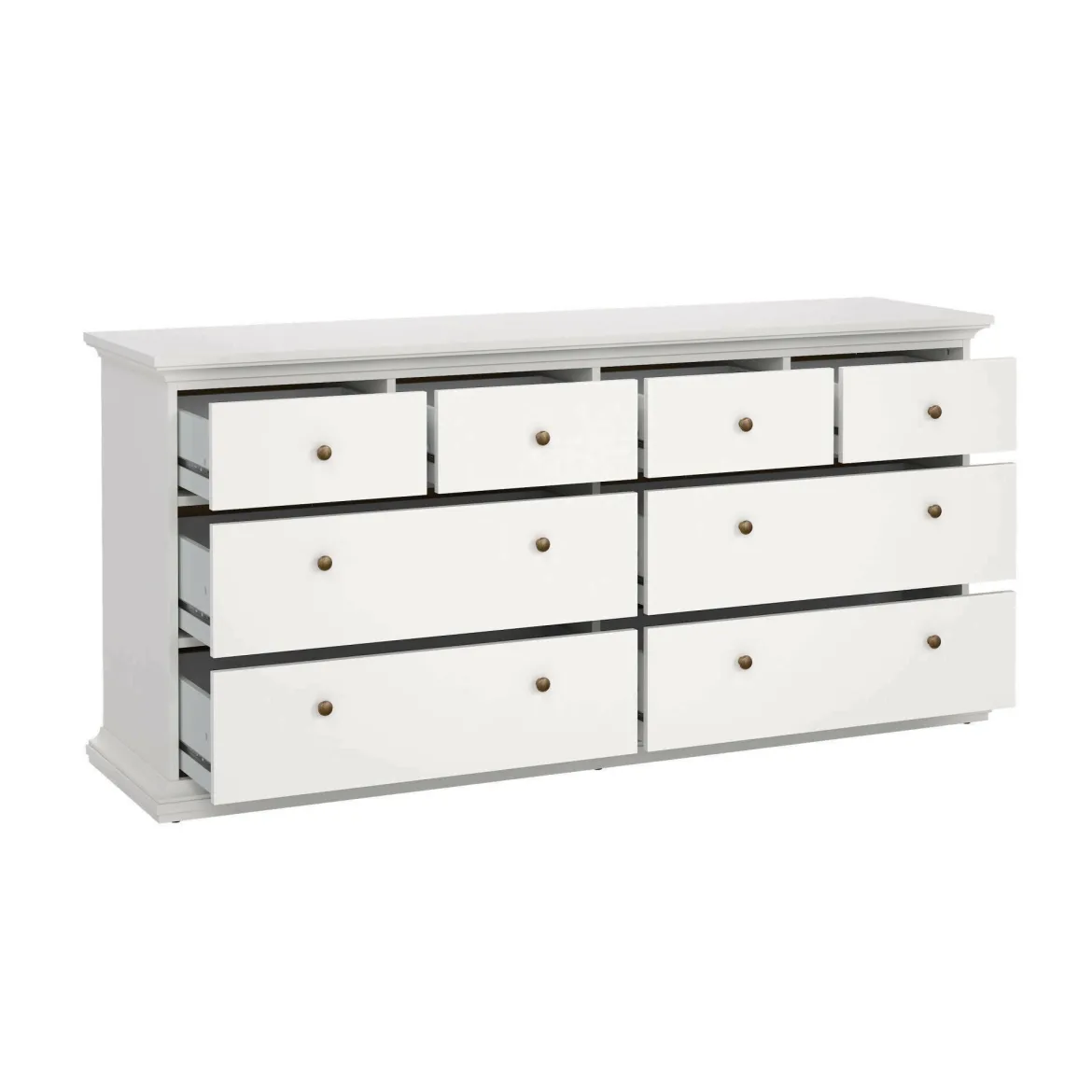 Cassettiera 8 cassetti bianca 183x86h cm - Asiagela
