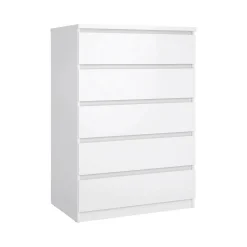 Cassettiera cassetti grandi bianca lucida 77x111h cm - Ansel