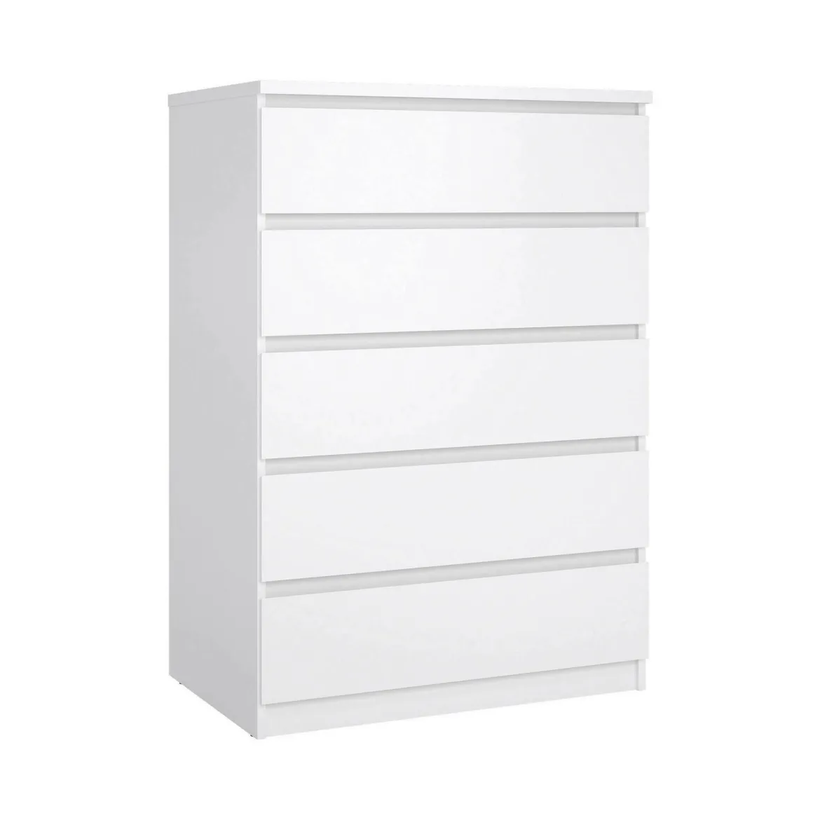Cassettiera cassetti grandi bianca lucida 77x111h cm - Ansel