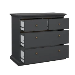 Cassettiera 4 cassetti grigia 96x86h cm - Arika
