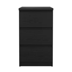 Cassettiera 3 cassetti nera 50x70h cm - Accudino