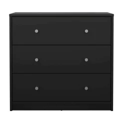 Cassettiera 3 cassetti nera 77x68h cm - Kajiki