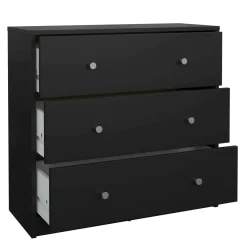 Cassettiera 3 cassetti nera 77x68h cm - Kajiki