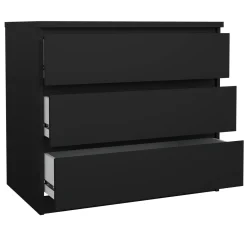 Cassettiera 3 cassetti nera 77x70h cm - Artic