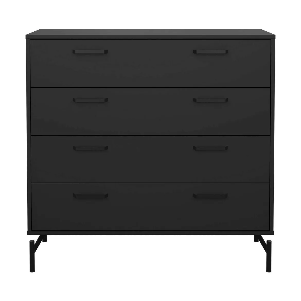 Cassettiera 4 cassetti nera 98x95h cm - Puglia