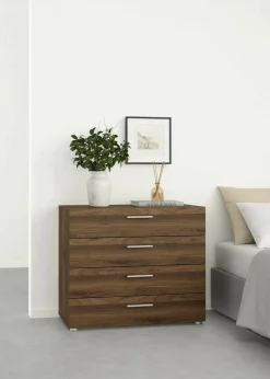 Cassettiera 4 cassetti noce 80x68h cm - Arwen