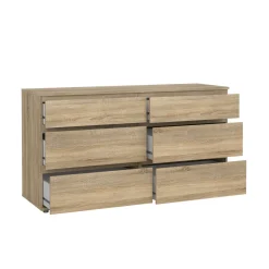 Cassettiera 6 cassetti quercia 153x83h cm - Albacore