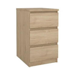 Cassettiera 3 cassetti rovere 50x70h cm - Accudino