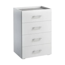Cassettiera con maniglie bianca 60x87h cm - Solano