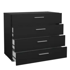 Cassettiera con maniglie nera 80x68h cm - Arwen