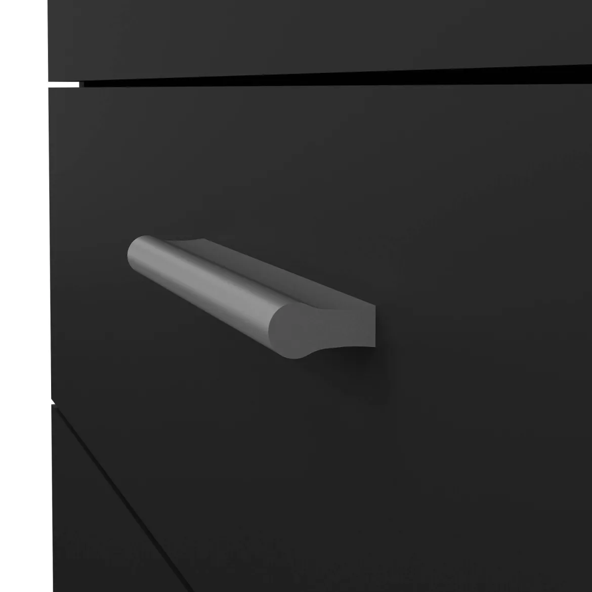 Cassettiera con maniglie nera 80x68h cm - Arwen