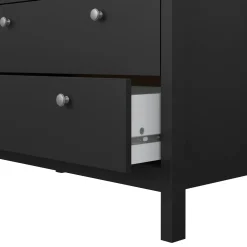 Cassettiera con maniglie nera 82x98h cm - Nicholas