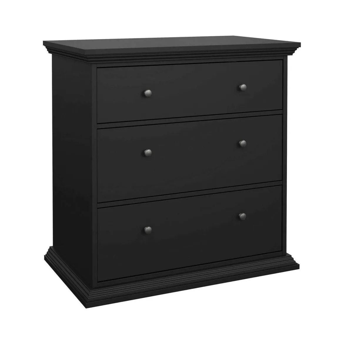 Cassettiera con maniglie nera 98x76h cm - Theodule