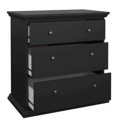Cassettiera con maniglie nera 98x76h cm - Theodule