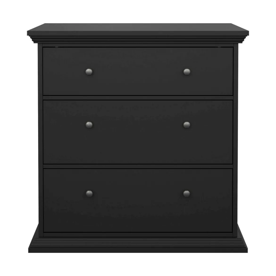 Cassettiera con maniglie nera 98x76h cm - Theodule