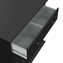 Cassettiera con maniglie nera 98x76h cm - Theodule