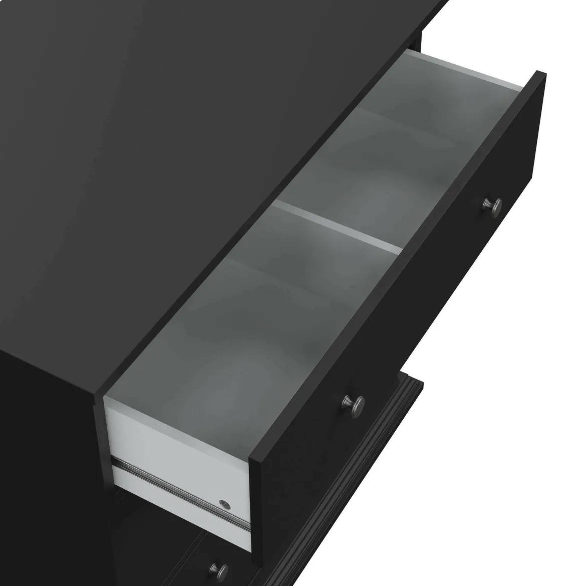 Cassettiera con maniglie nera 98x76h cm - Theodule