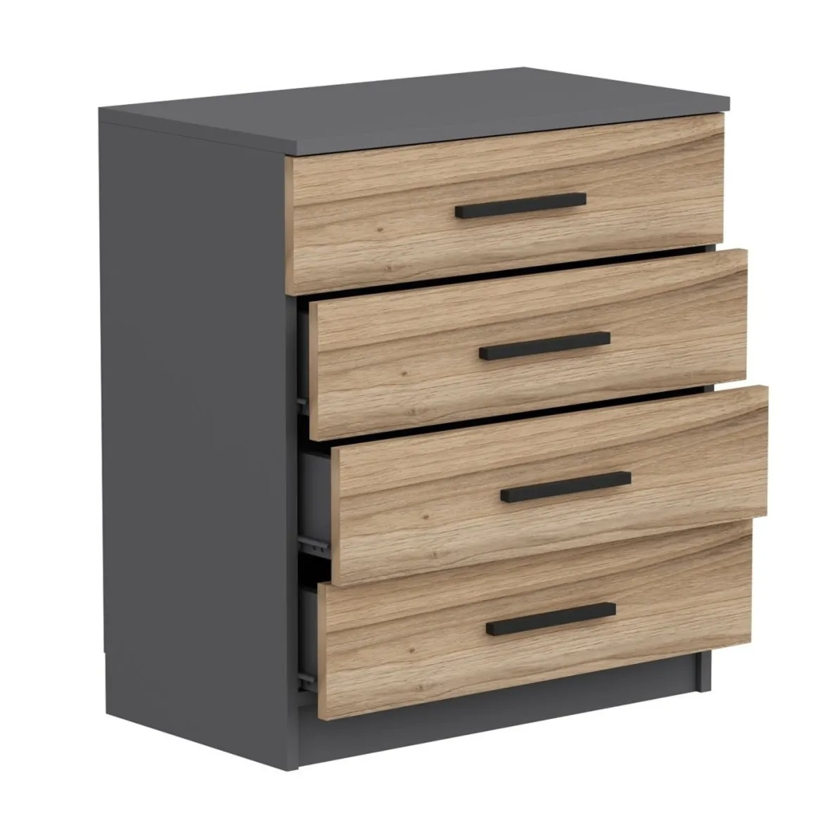 Cassettiera con maniglie noce 70x42h cm - Kalmaegi