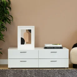 Cassettiera economica bianca 110x35h cm - Gignod