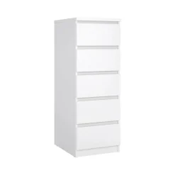 Cassettiera in legno bianca lucida 40x50x111h cm - Achaldi