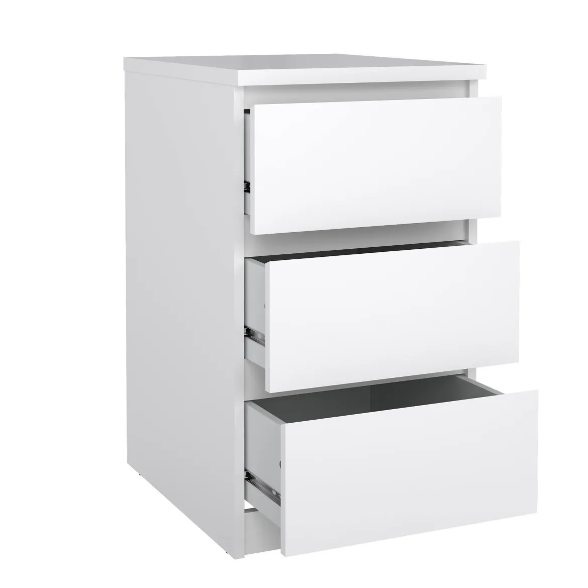 Cassettiera in legno bianca lucida 50x70h cm - Accudino
