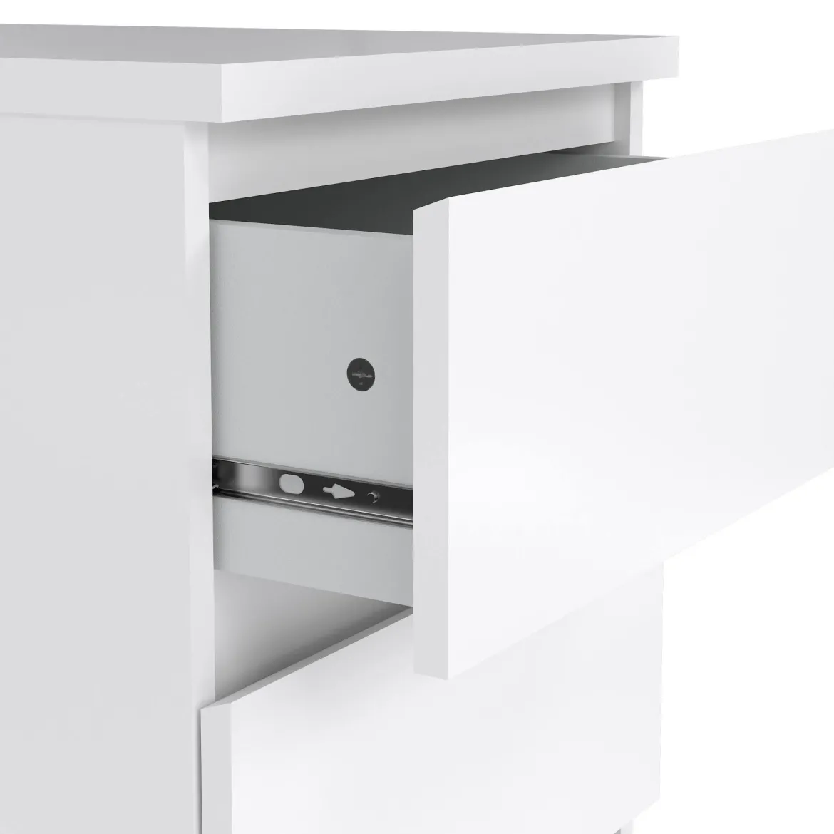 Cassettiera in legno bianca lucida 50x70h cm - Accudino