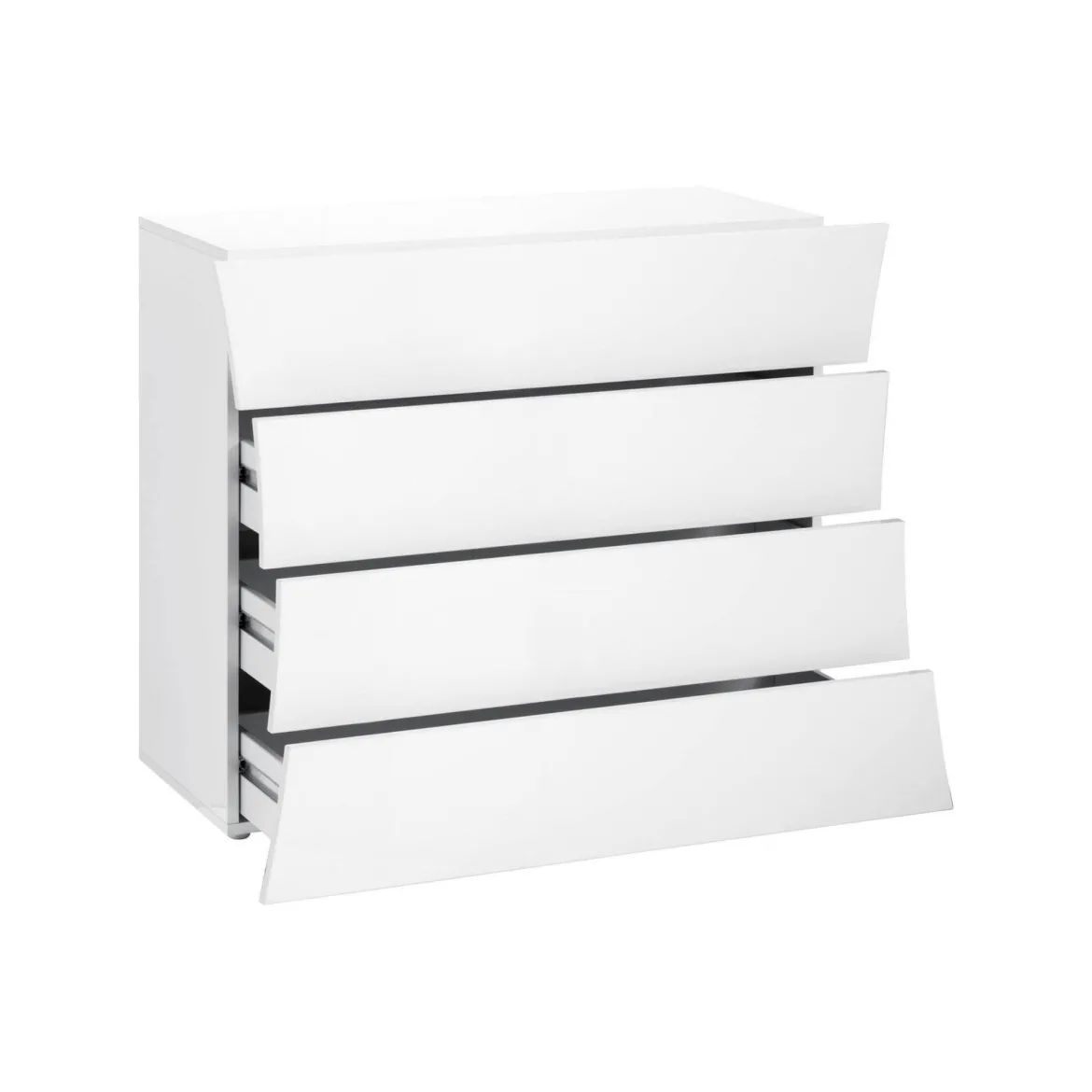 Cassettiera in legno bianca lucida 98x81h cm - Annapaola