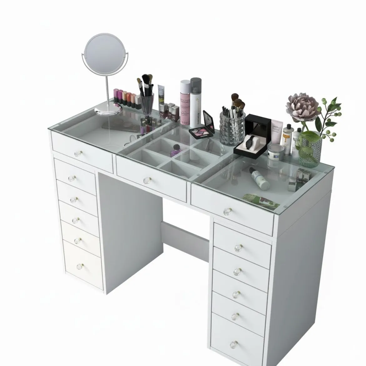 Cassettiera in legno bianca 120x79h cm - Boldone