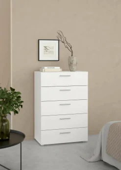 Cassettiera in legno bianca 70x102h cm - Haru