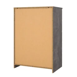 Cassettiera in legno cemento e bianca lucida 77x111h cm - Ansel