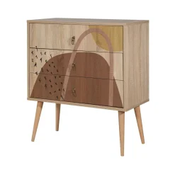 Cassettiera in legno multicolore 80x89h cm - Apricale