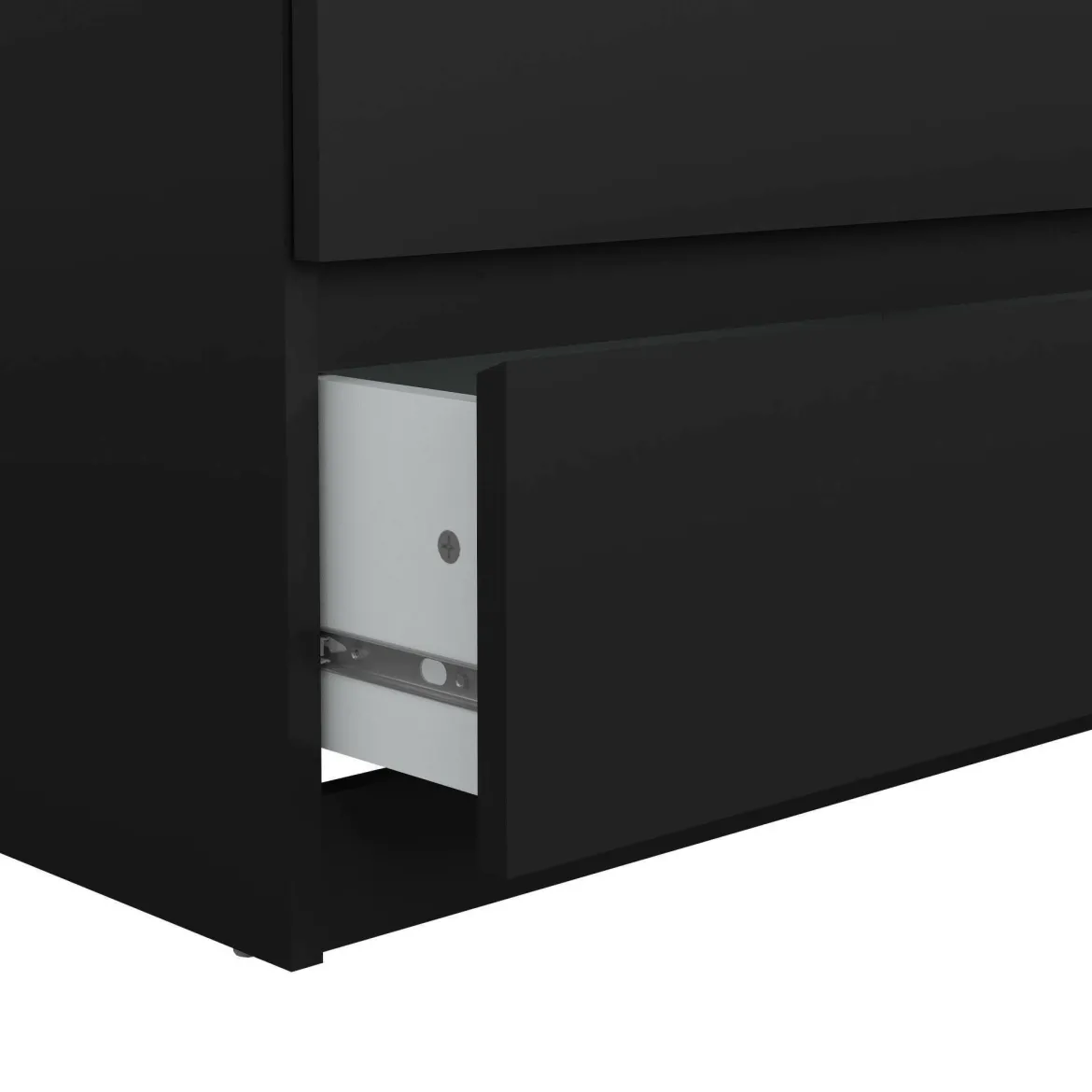 Cassettiera in legno nera 153x70h cm - Aci