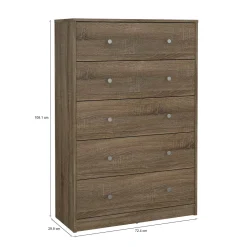 Cassettiera in legno noce 72x108h cm - Contessa