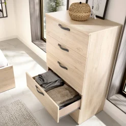 Cassettiera in legno rovere 70x117h cm - Abab