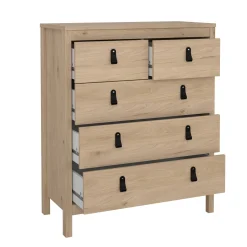 Cassettiera in legno rovere 82x98h cm - Nicholas