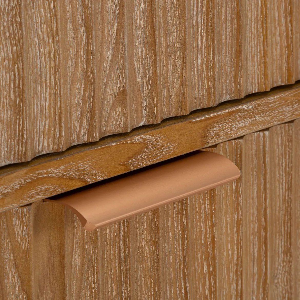 Cassettiera Marrone Ciliegio oro 3 Cassetti Effetto Invecchiato 81x47x82h cm, Apertura Scorrevole - Fama